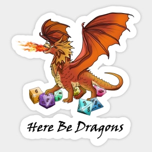 here be dragons Sticker
